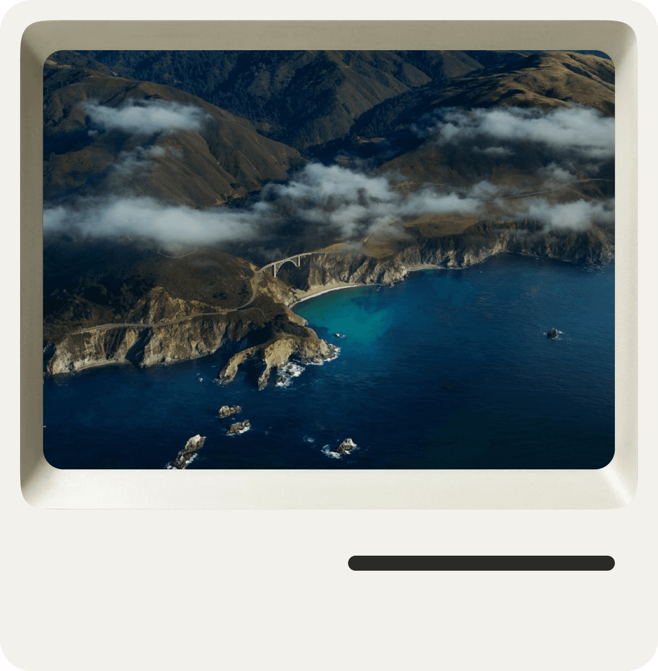 Desktop monitor frame