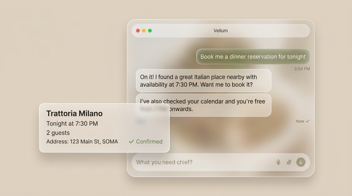 Desktop app — chat with your AI assistant